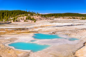 USA, Wyoming, Yellowstone National Park, Norris Geyser Basin, Porcelain Basin, Colloidal Pool USA, Wyoming, Yellowstone National Park, Norris Geyser Basin, Porcelain Basin, Colloidal Pool